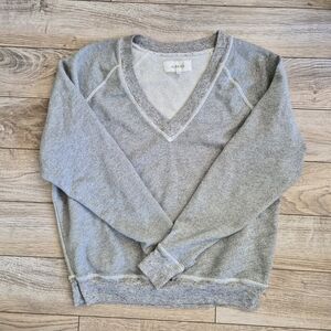 THE GREAT. Heather Gray Knit Sweatshirt